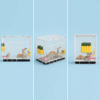 Cage à lapins pliable portable en fer de haute qualité, sur mesure, pour usage domestique, intérieur, ou en voiture, pour l'élevage de lapins de petite et moyenne taille - Vente en gros directe usine