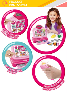 <span class=keywords><strong>Caja</strong></span> <span class=keywords><strong>registradora</strong></span> divertida con pantalla táctil de supermercado, juguete para juego de simulación y cálculo electrónico preescolar, experiencia de compra de simulación - Product Image 3