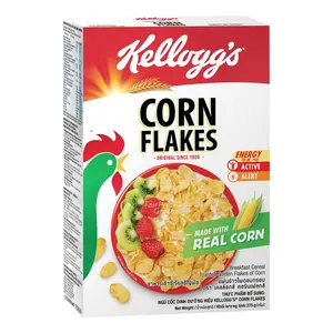 Serpihan jagung asli Kellogg, sehat, lezat, siap untuk makan sarapan sereal ukuran Mega, kotak 25.2 oz, pemasok jumlah besar