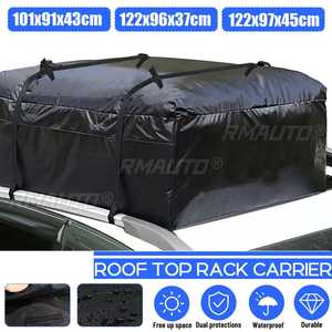 Sac de toit de voiture imperméable multi-tailles 2021, grand sac de rangement pour bagages, sac de voyage noir pour SUV, fourgonnette et voitures 420D - Product Image 1