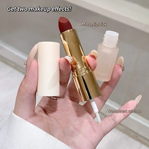 Shaqin2 2 IN 1 çift uçlu temizle yağmurluk dudak sır mat ruj uzun ömürlü parlaklık pırıltılı parlak su geçirmez - Product Image 6