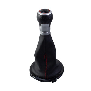 Car Gear <b>Knob</b> Leather 5 Speed Ergonomic <b>Shift</b> <b>Knob</b> For Golf GOL - Product Image 1
