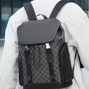 <strong>Black</strong> Woven <strong>Leather</strong> Geometric Backpack 36-56L Large Capacity Luxury Zipper Travel <strong>Rucksack</strong> Men <strong>Women</strong> Casual Waterproof Unisex - Product Image 6