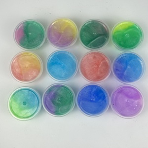 Kit de slime galaxie anti-stress extensible et scintillant, 12 pièces, couleurs mélangées, effet cristal, vente chaude - Product Image 2