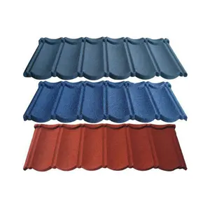 Low Price Roof Tiles Newest Coastal Design Stone Coated Metal Roof Tile Stone Coated Roofing Tiles