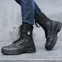 Bottes Tactiques Dinggu de Bonne Qualité avec Embout en Acier pour la Protection Hivernale des Pieds, Anti-Choc et Anti-Perforation, Bottes de Sécurité pour Hommes pour le Travail