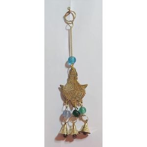 Tentures murales perlées multicolores faites à la main cloche en laiton Ganesha pour la décoration de la maison chaîne suspendue de porte pour la maison à des fins de cadeaux - Product Image 2