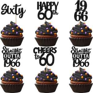 Décorations de gâteau <span class=keywords><strong>Joyeux</strong></span> <span class=keywords><strong>Anniversaire</strong></span> pour 30e et 50e Anniversaires et Anniversaires de Mariage - Décorations de Fête avec Textes et Slogans Imprimés <span class=keywords><strong>Joyeux</strong></span> 30e <span class=keywords><strong>Anniversaire</strong></span> Straight Outta - Product Image 5