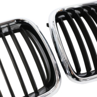 Grille de course avant chromée à ligne unique pour BMW série 3 E36 1996-1999 Grilles de rein ABS Accessoires de voiture Capot de lifting
