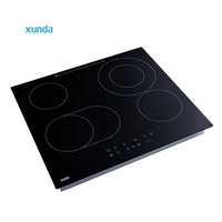 Kompor Keramik Xunda Built-in 2/4/5/6 Tungku Warna Hitam Kontrol Sentuh 9 Tingkat Daya Dengan Proteksi Panas Berlebih