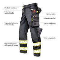 Vêtements de travail haute visibilité, logo personnalisé, vêtements de sécurité réfléchissants, uniformes, vêtements de travail cargo, pantalons pour hommes