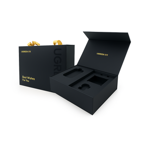 Scatola magnetica impermeabile portatile stringhe regalo rigida lucida laminazione rivestimento UV stampa opaca - Product Image 1