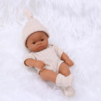 20 cm Mignon Mini Bébé Reborn Jouet Réaliste Bébé en Silicone Poupée Reborn Pas Chère Poupée Douce Poupée de Haute Qualité Cadeau d'Anniversaire pour Enfants