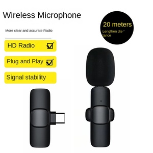 <span class=keywords><strong>K1</strong></span> Không Dây Mini Ve Áo Cổ Áo Clip Microphone Mới Điện Thoại Di Động Phát Sóng Trực Tiếp Thiết Bị Cho Ngoài Trời Phát Trực Tuyến - Product Image 3