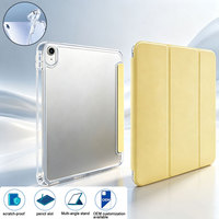 Étui ultra léger pliable en trois parties avec fente pour crayon transparente sur le dos, impression personnalisée multi-angles pour iPad Mini 7, coque résistante à l'usure