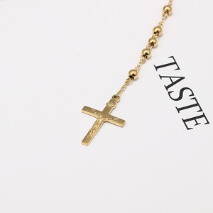 In <span class=keywords><strong>acciaio</strong></span> <span class=keywords><strong>inox</strong></span> laminato oro rosario religioso vergine de Guadalupe collana dei monili, nostra signora di Guadalupe pendente - Product Image 3