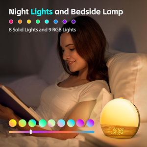 Moderne lever <span class=keywords><strong>du</strong></span> soleil Simulation réveil lumière salon décoration articles décor à <span class=keywords><strong>la</strong></span> maison 2025 nouveau cadeau alarme luxe Led intelligent - Product Image 6