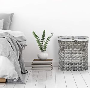 Cesta de lavandería plegable para el hogar JY con tapa, uso en la cocina de acero inoxidable, gran capacidad para almacenamiento de ropa sucia - Product Image 6