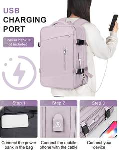 Custom Women Large Travel <b>Laptop</b> Backpack Waterproof Casual Outdoor Sports Rucksack Usb Charging Port Shoes Compartment Backpack - Product Image 4