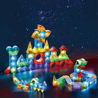 Regalos Novedosos para Niños 2026, Cubo Magnético Mágico 3D, Juego de Rompecabezas Educativo, Bloques de Construcción Magnéticos con Luz Deslumbrante para Niños