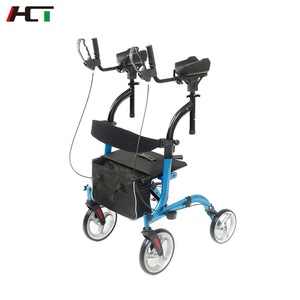Dispositivo Médico estable para el <span class=keywords><strong>cuidado</strong></span> del hogar, andador vertical plegable ligero <span class=keywords><strong>y</strong></span> portátil con asiento, gran oferta - Product Image 4