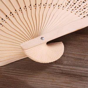Customized Sandalwood Folding Fan Hollow Personal Handheld Wedding Gift for Party Home Decoration Birthday Gift <strong>Bamboo</strong> <strong>Crafts</strong> - Product Image 5