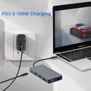 <span class=keywords><strong>Adaptateur</strong></span> HUB compatible Type C vers <span class=keywords><strong>HDMI</strong></span> double 4K USB 3.0 12 en 1 Type C HUB Dock PD 100W USB C Splitter pour <span class=keywords><strong>MacBook</strong></span> Pro <span class=keywords><strong>Air</strong></span> - Product Image 5