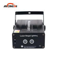 Paling Populer lampu Laser sinar langit luar ruangan pencahayaan efek Laser lubang ganda hijau dan biru lampu Led Laser Gobo