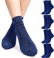Chaussettes décontractées brillantes fantaisie personnalisées unies pour femmes, style coréen, scintillantes, avec paillettes – Fabricant de chaussettes à paillettes