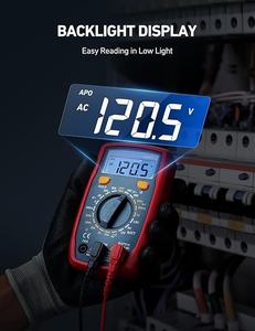 Multímetro con Pantalla LCD <span class=keywords><strong>DR</strong></span> PLC Core, 380V 1.5kW, Medidor de Inspección y Mantenimiento para Electricistas, Amperímetro, Voltímetro, Batería 9V 6F22, 1 Año de Garantía - Product Image 3