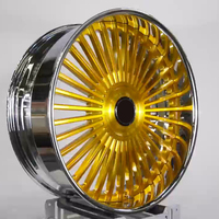 Plat à lèvre profonde forgé doré 18 19 20 21 22 23 24 pouces 5x114.3 5x120 6x139.7 pour Jeep Grand Cherokee Wrangler Gladiator personnalisé