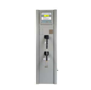Compresseur numérique extérieur à double cylindre pour pneus, à monnayeur, avec moniteur de pression et enrouleur de tuyau - Product Image 3
