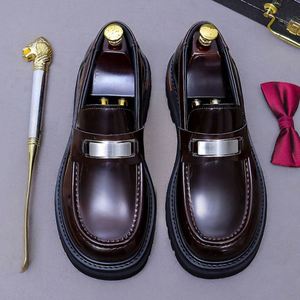 Botas de Piel ASTON M.JAZZ 2025, Primavera Verano, Oficina, Carrera, Hombre, Cuero, Suela Gruesa, Cordones, Punta Puntiaguda, Zapatos de Fiesta - Product Image 4