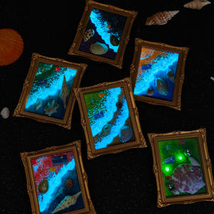 Khung ảnh Glow-in-The-Dark biển từ tủ lạnh Dán Handmade cát sơn sóng bãi biển vỏ quà tặng du lịch quà lưu niệm - Product Image 2