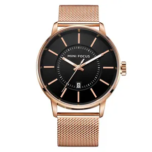 Relojes Hombre Mini Focus MF0034G orologi minimalisti <span class=keywords><strong>in</strong></span> oro rosa orologio al quarzo semplice personalizzato <span class=keywords><strong>in</strong></span> acciaio inossidabile a rete - Product Image 1