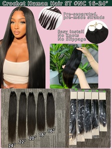 Extensiones de Cabello Humano Rizado Profundo 11A para Crochet, Rizos Pixie Preseparados para Trenzas, Espirales Pequeñas, Cabello Rizado para Crochet para Mujeres - Product Image 5