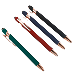 Stylo à bille en aluminium rose doré Maggi 0,7 mm Gel Coil Oblique Mouth Press Métal Sablage Publicitaire Stylo gel Cadeaux - Product Image 1