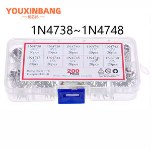 Kit assorti de 200 diodes Zener 1W (10 valeurs : 1N4728, 1N4729, 1N4730, 1N4731, 1N4732, 1N4733, 1N4734, <span class=keywords><strong>1N4735</strong></span>, 1N4736, 1N4737) - Product Image 6