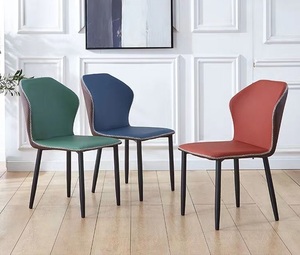 Chaises de salle à manger en <span class=keywords><strong>tissu</strong></span> nordique avec dossier en cuir Simple maison petite maison Table chaise combinaison meubles de Restaurant en gros - Product Image 6