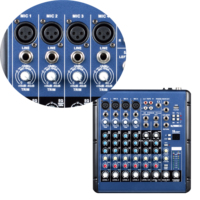 Système de son professionnel pour studio, mini mélangeur audio, 6 canaux
