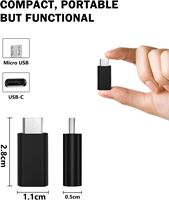 Adaptador AMPLEC USB C Micro USB a tipo C hembra a conector de conversión Micro USB macho