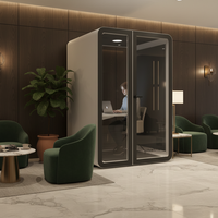UNIBOOTH - Cabinas de Trabajo Insonorizadas Multifuncionales y Duraderas para Oficinas, Edificios, Escuelas, Supermercados, Parques y Talleres, Diseño Moderno