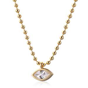 สร้อยคอแฟชั่นแบบโชคเกอร์จาก PROVENCE สร้อยคอทองคำ 18k ประดับเพชร CVD แท้ 2 กะรัต จี้เพชรสำหรับผู้หญิง สร้อยคอเพชรแล็บ - Product Image 4