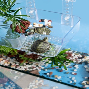 Acrylic trong suốt có thể điều chỉnh rùa Basking nền tảng rùa Dock đoạn đường nối với hút ly lý tưởng cho rùa Tank phụ kiện - Product Image 5