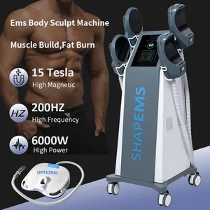 محفز 2024 NEO RF EMS Max Ems لنحت الجسم وتشكيل العضلات، وسادة الحوض به 4 مقابض وماكينة تخسيس بالتحديد عند صفر