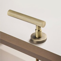 Serrure magnétique de porte de chambre de luxe de style français, en laiton, silencieuse, à levier, pour porte intérieure