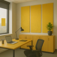 Panneaux acoustiques décoratifs pour l'isolation phonique des murs, rainurés linéaires, 120x60cm, en PET, pour la maison, le bureau, le studio
