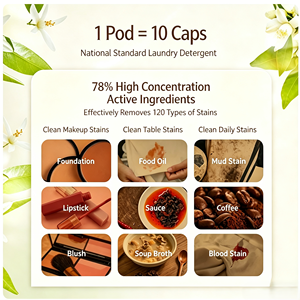 Lessives en capsules douces aux enzymes végétales pour bébés, éliminent les taches <span class=keywords><strong>de</strong></span> <span class=keywords><strong>lait</strong></span> sur les vêtements <span class=keywords><strong>de</strong></span> bébé - Product Image 4