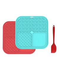 Tapis de léchage pour chien en silicone de qualité alimentaire, écologique, à ventouse, étanche, pour l'alimentation lente, anti-anxiété, pour le bain, le toilettage et l'entraînement, facile à utiliser