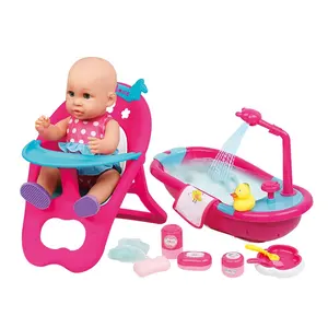 אמבטיה אמבטיה כיסא אוכל 14 אינץ לשתות פיפי תינוק צעצועי בובה